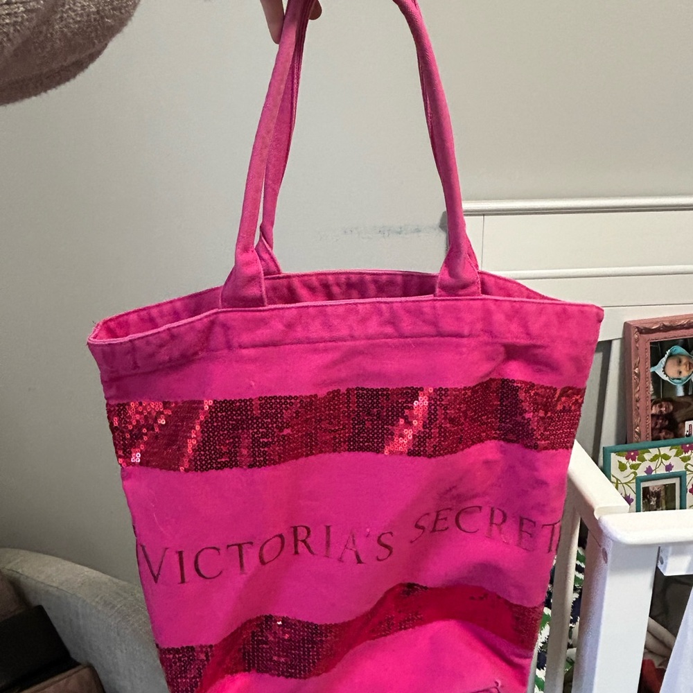 Victoria's Secret Pink Sequin Tote Bag